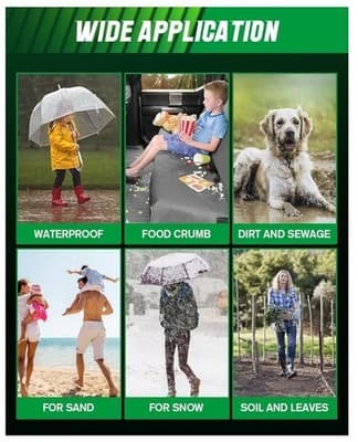 All Weather Floor Mats Set for 2012-2017 Toyota Camry TPE Front and Rear, Black - Thumbnail 5