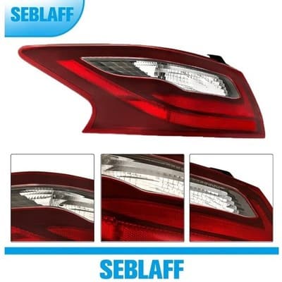 Outer Left Driver Side Tail Light for 2016-2017 Nissan Altima 26555-9HS1A - Thumbnail 5