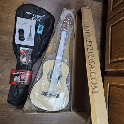Pyle PGAKT30 30" Beginner Acoustic Guitar Kit w/ Gig Bag Strap Picks & Strings - Image 1