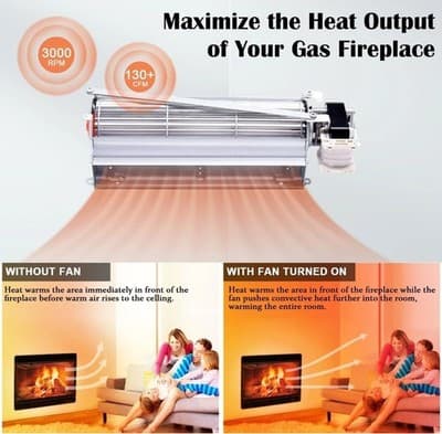 GFK4B Blower Fan Kit for Heatilator NDV4236I, Temco, Majestic, Lennox, Monessen - Thumbnail 4