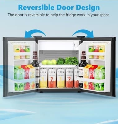 Electactic 1.7 Cu Ft Mini Fridge Compact Refrigerator Freezer Dorm Office Black - Thumbnail 10