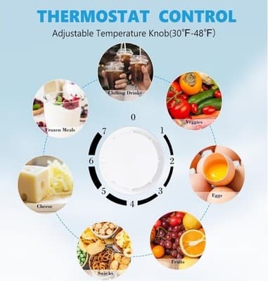 Electactic 1.7 Cu Ft Mini Fridge Compact Refrigerator Freezer Dorm Office Black - Thumbnail 13