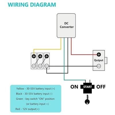 Golf Cart Voltage Reducer 36V/48V to 12V for EZGO Club Car Yamaha 30A 350W - Thumbnail 11