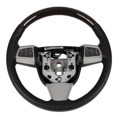 Steering Wheel, Ebony Leather & Wood, For 2011- 2012 Cadillac SRX GM# 22898834 - Image 1