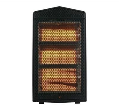 Midea 1500W Quartz Electric Space Heater w/ Adjustable Thermostat, Black - Thumbnail 4