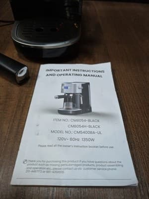 Espresso Machine, Cafissimo Pod Compatible 20 Bar w/ Manual, Kismile #CM8054-BLK - Thumbnail 8