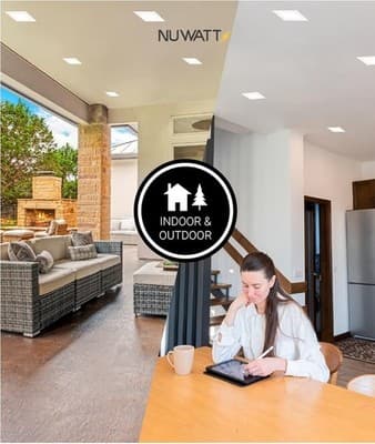 NUWATT 12 Pack 6" Square LED Recessed Lighting 5CCT 2700-5000K UltraThin Canless - Thumbnail 5