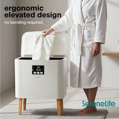 NEW SereneLife WiFi Towel Warmer Bucket 20L Large Spa Heater Auto Shut-Off - Thumbnail 3