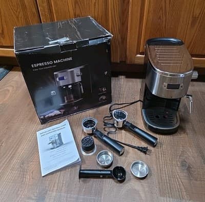 Espresso Machine, Cafissimo Pod Compatible 20 Bar w/ Manual, Kismile #CM8054-BLK - Thumbnail 2