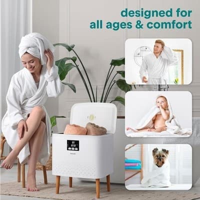 NEW SereneLife WiFi Towel Warmer Bucket 20L Large Spa Heater Auto Shut-Off - Thumbnail 6