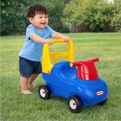 Little Tikes Push & Ride Racer Toddler Ride-On Walker Car Blue Red 22” w/ Screws - Thumbnail 3