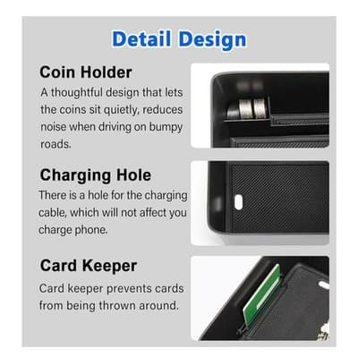 Center Console Organizer Tray Compatible with 2024 2025 Hyundai Santa Fe - Thumbnail 4