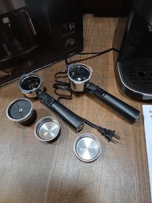 Espresso Machine, Cafissimo Pod Compatible 20 Bar w/ Manual, Kismile #CM8054-BLK - Thumbnail 9