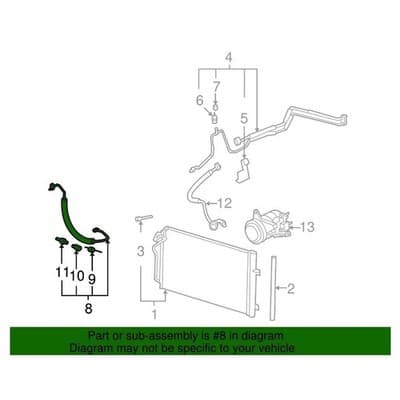 Air Conditioning Compressor and Condenser Hose Assembly GM# 22752061 - Thumbnail 3