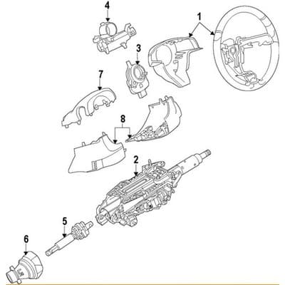Steering Wheel For 2009-2016 Cadillac CTS GM# 22982684 - Thumbnail 4