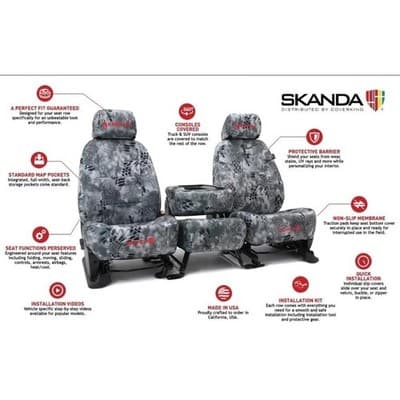 Seat Covers 3rd Row 2020-2025 Toyota Sequoia, By Skanda KRYPTEK Raid Gray - Thumbnail 3