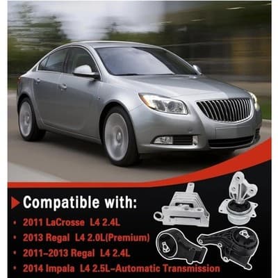 Engine Motor & Auto Trans Mount for 2014 Chevy Impala 2011 Lacross 2011-13 Regal - Thumbnail 2