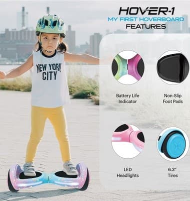 Hover-1 My First Hoverboard Kids Mini Black 6.3” Wheels, Tested Working - Thumbnail 7