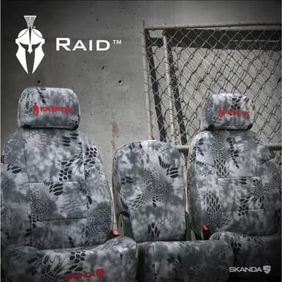 Seat Covers 3rd Row 2020-2025 Toyota Sequoia, By Skanda KRYPTEK Raid Gray - Thumbnail 2