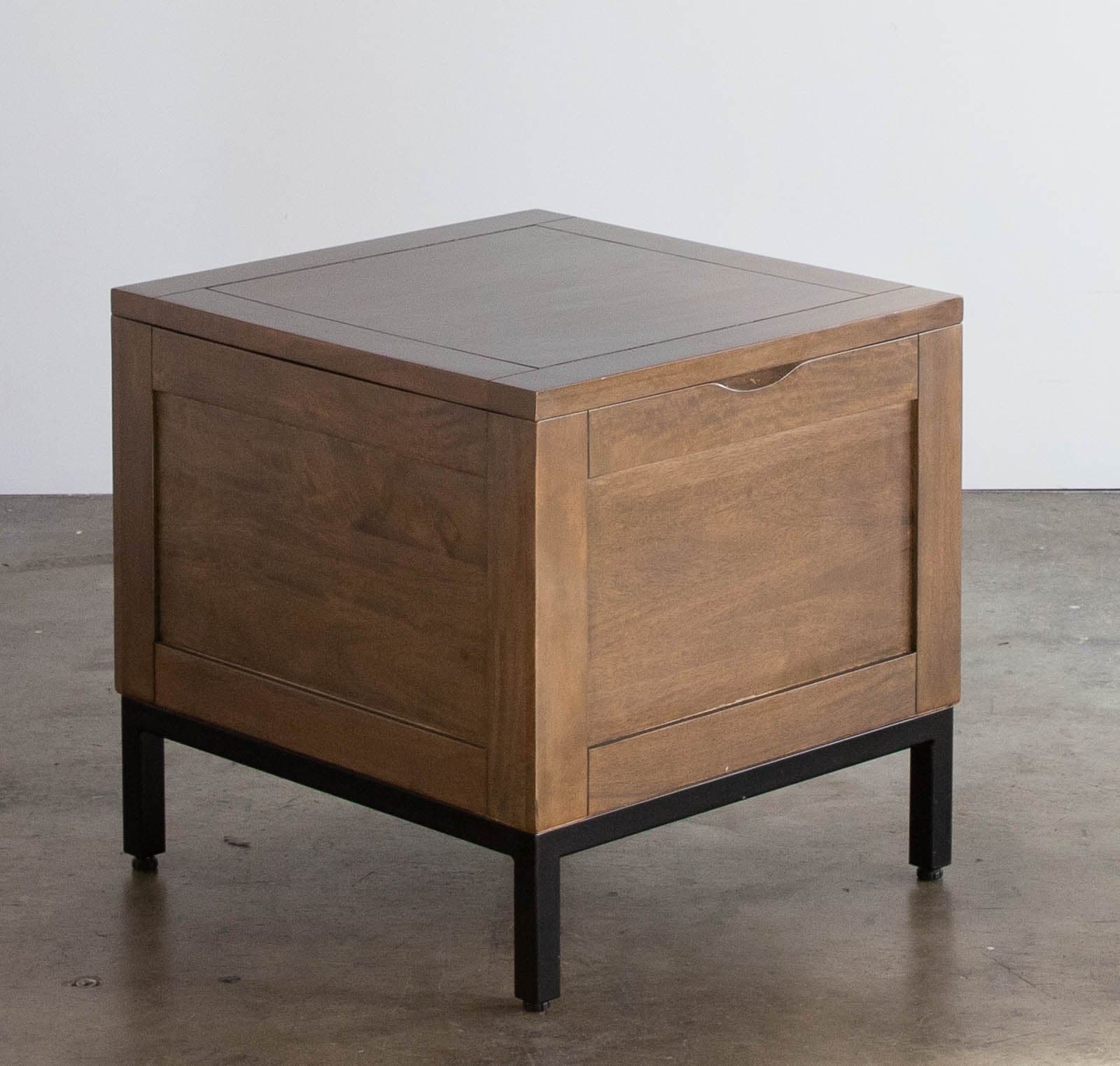 Crate and Barrel Tucker Side Table with Storage - Thumbnail 2