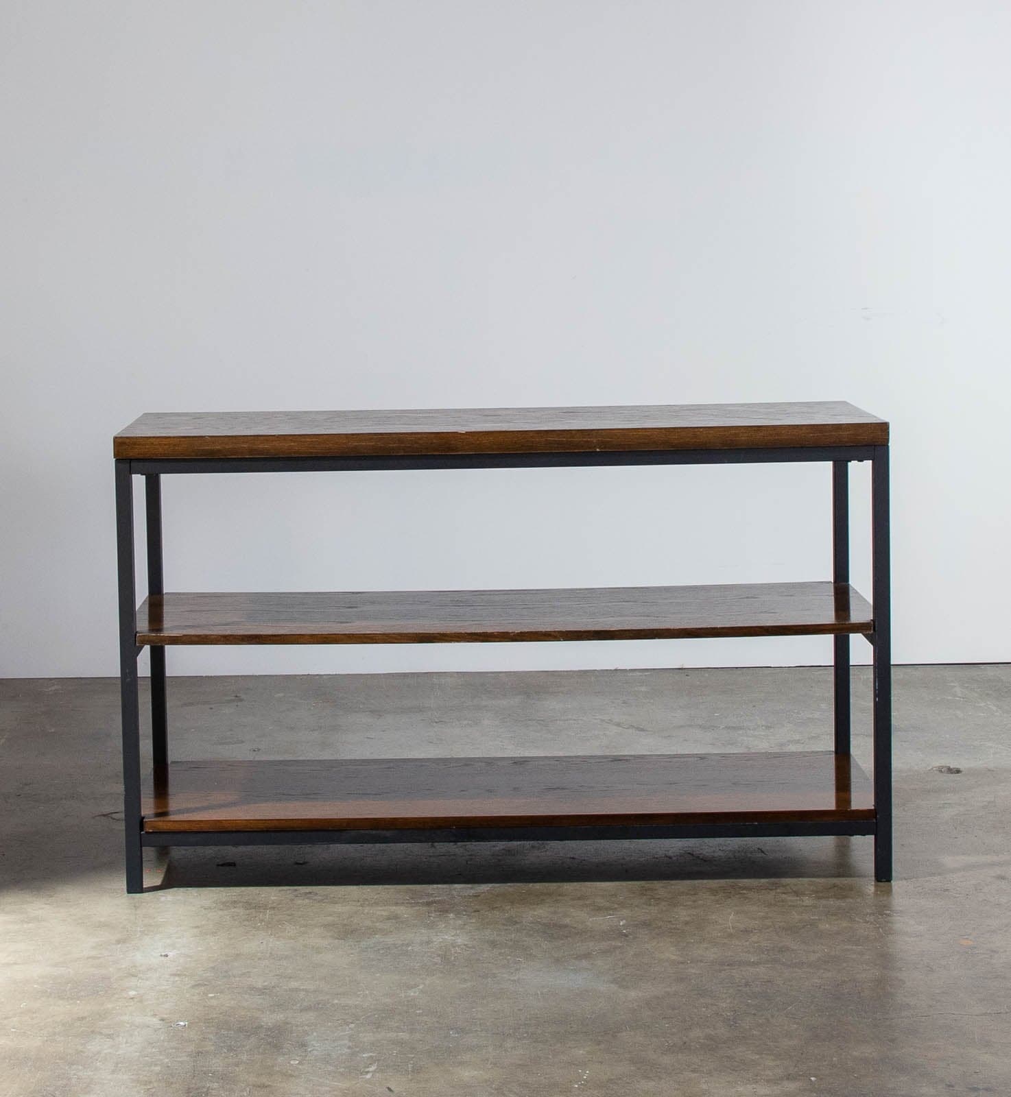 Crate and Barrel Console Table with 3 Shelves - Image 1