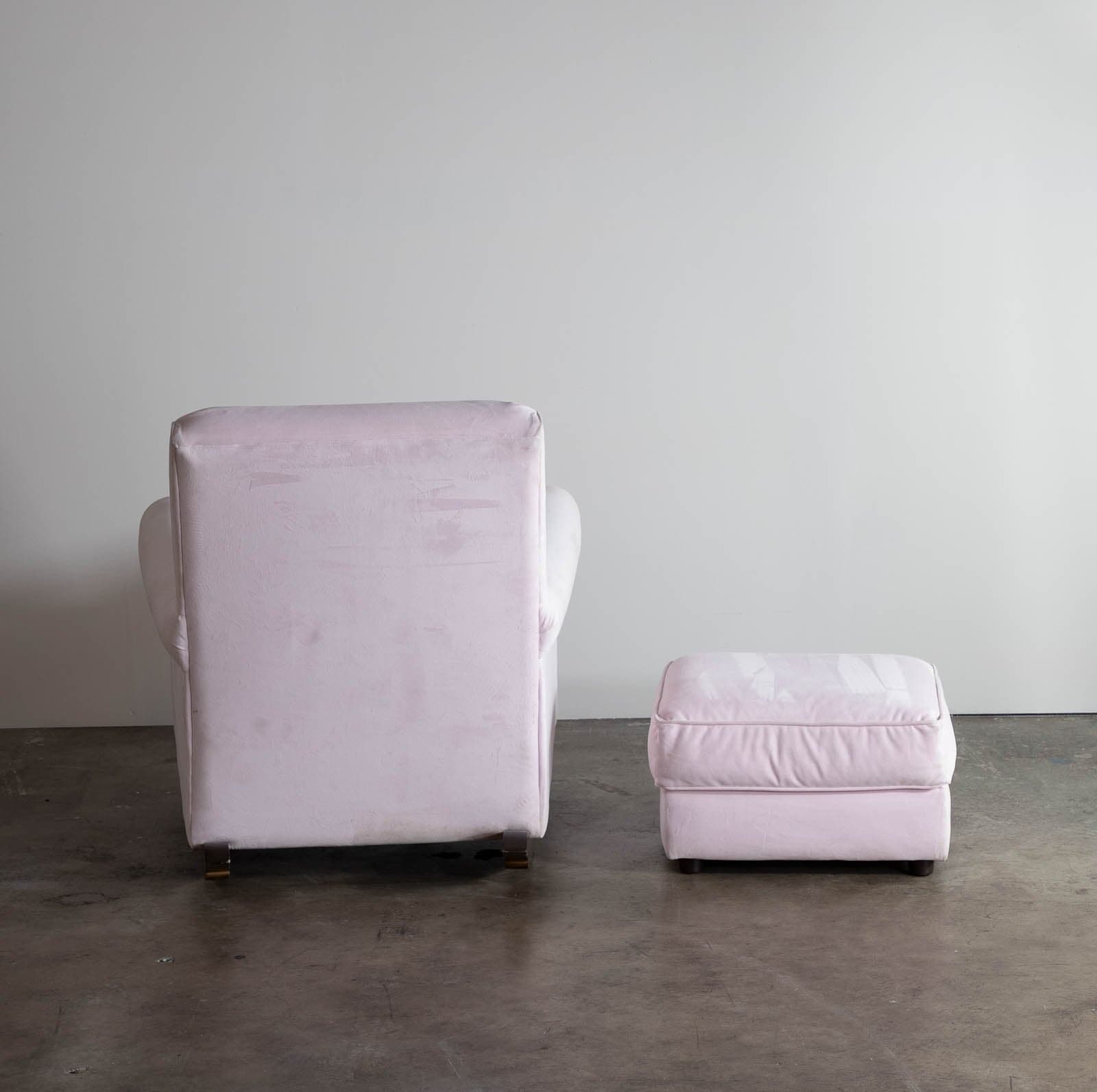 Pottery Barn Kids Rocker with Ottoman, Pink - Thumbnail 4