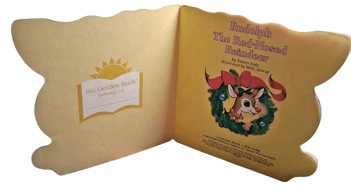 Rudolph the Red Nosed Reindeer A Golden Book Shape Book, 24 Pages, 1972, Age 4+ - Thumbnail 3