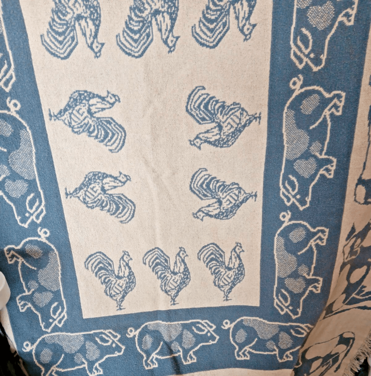 Farmhouse Cow Chicken Pig Blanket Throw Blanket Soft Fuzzy Travel Blanket for... - Thumbnail 3