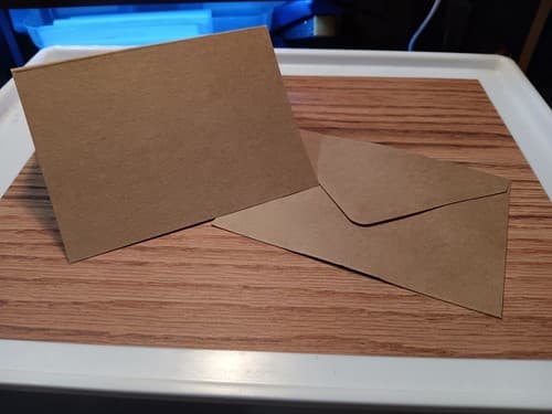 Paper Studio 3.5x5 (Brown) blank greeting cards. - Image 1