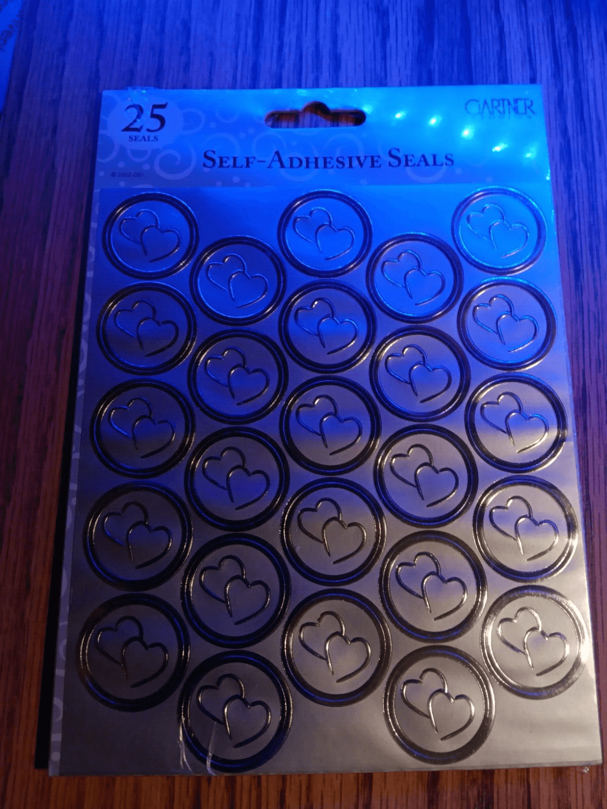 Blank 5x7 Cardstock, Invitation Paper, Hearts with Seals (20 Pack) w/Envelopes. - Thumbnail 2