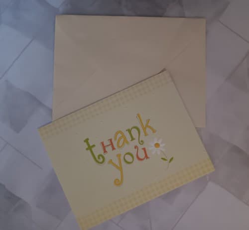 (10) Thank You Greeting Cards with Envelopes Daisy - Image 1