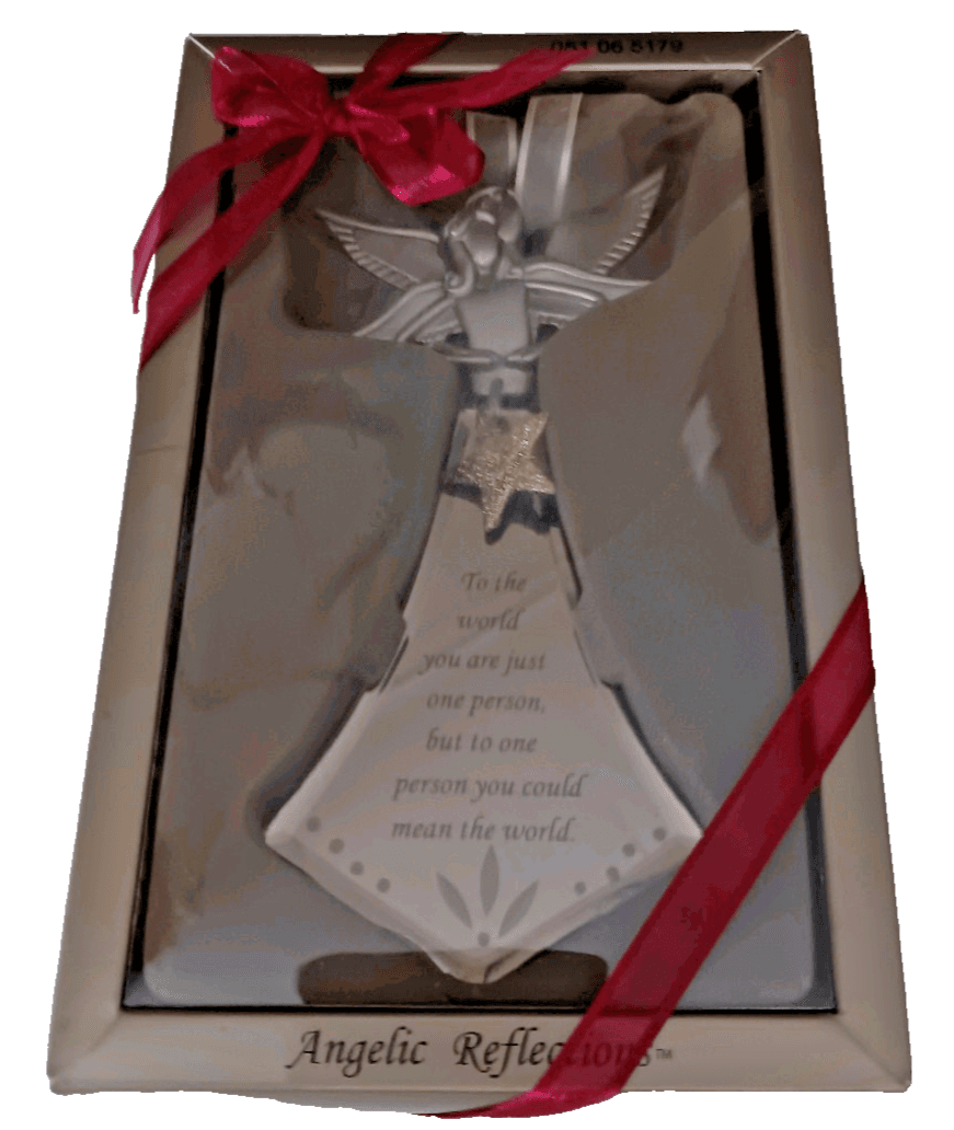 Angelic Reflections Mirrored Angels Ornament (Sentiment) - Image 1