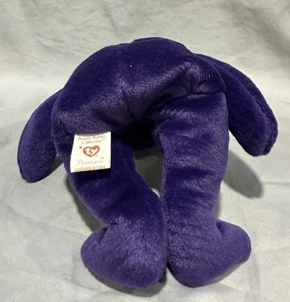 Ty Beanie Princess Diana Bear - 1997 Purple Plush With Tags - Thumbnail 4