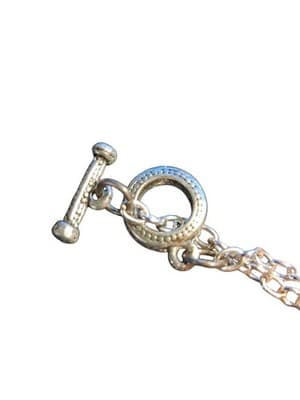 Dangle 2" Dreamcatcher Pendant Silver Tone Vintage Necklace - Thumbnail 4