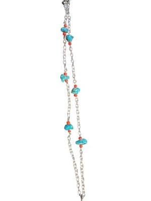 Dangle 2" Dreamcatcher Pendant Silver Tone Vintage Necklace - Thumbnail 3