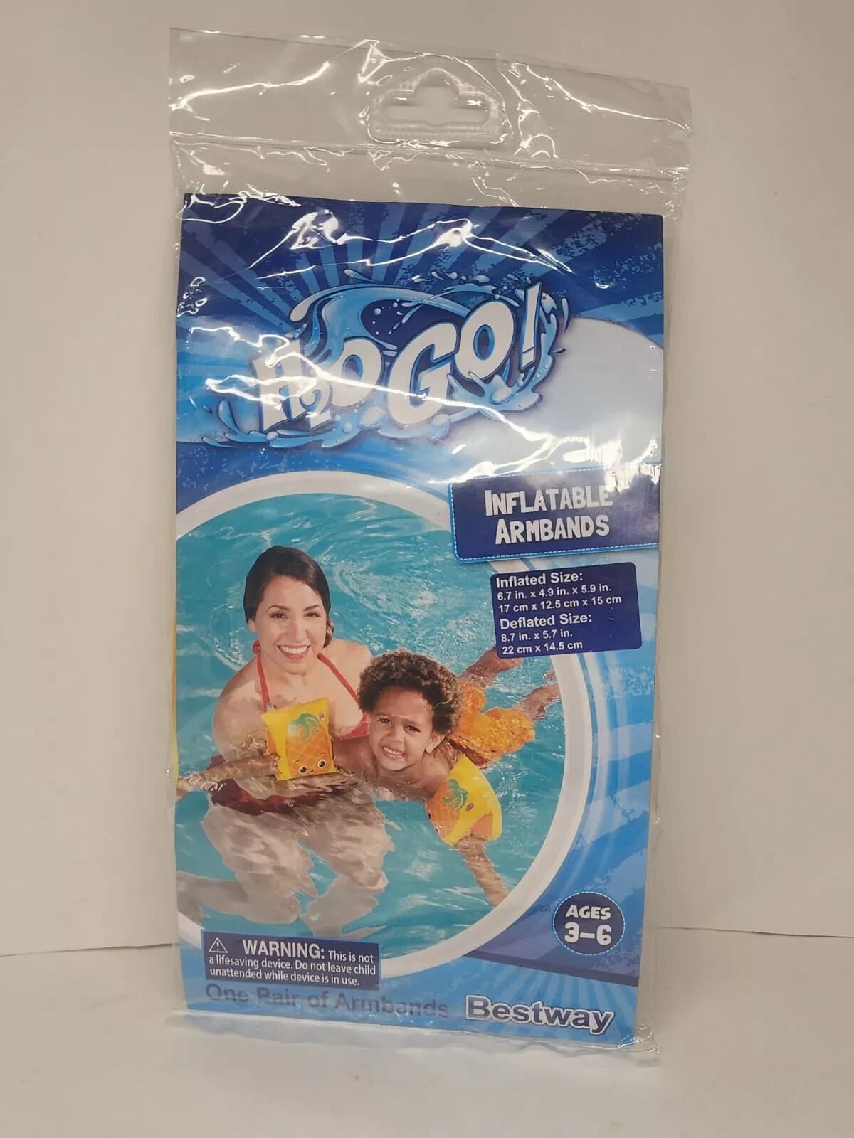 Inflatable (2) Pineapple/(1) Watermelon Swim Armbands NEW Ages 3-6 (3 Sets) - Thumbnail 3