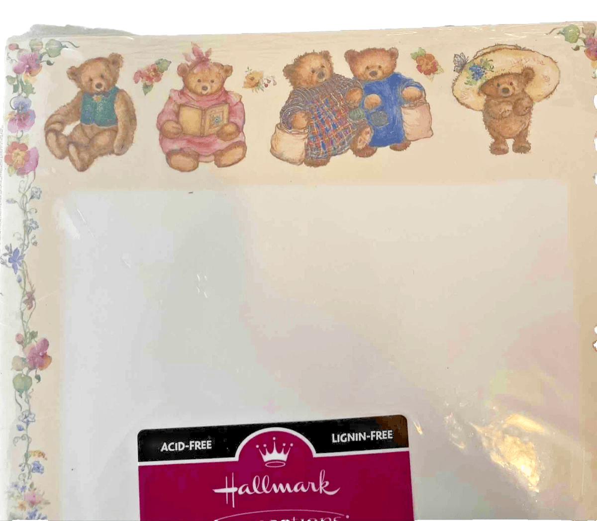 Vintage Hallmark Design Printer Paper Floral Teddy Bears Acid Free 30 Sheets - Thumbnail 5