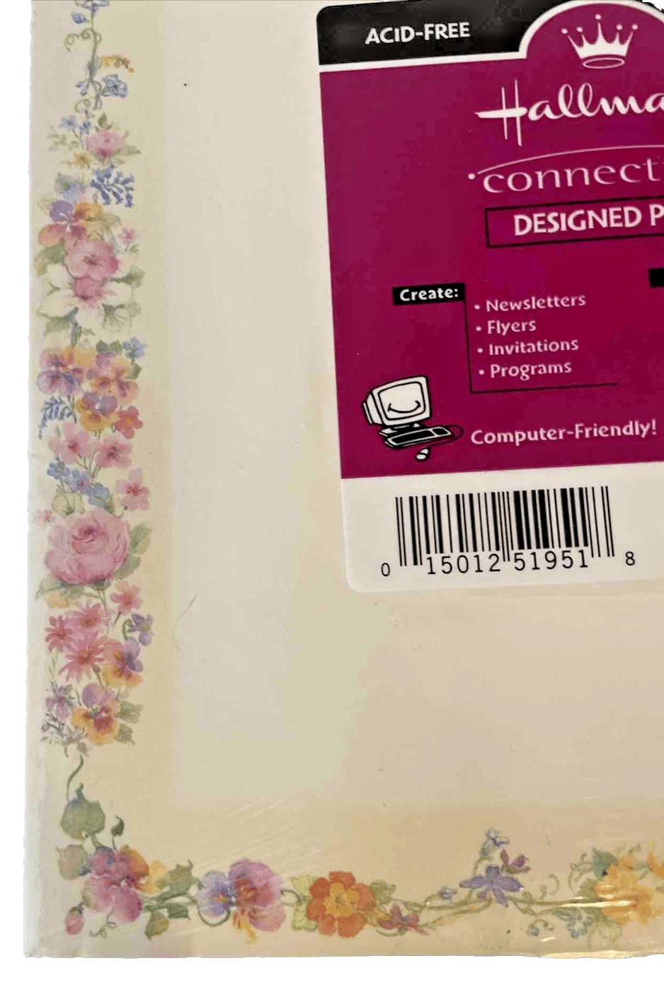 Vintage Hallmark Design Printer Paper Floral Teddy Bears Acid Free 30 Sheets - Thumbnail 2