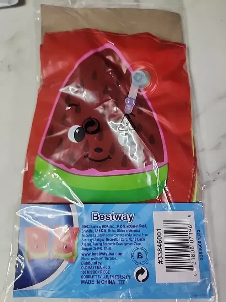 Inflatable (2) Pineapple/(1) Watermelon Swim Armbands NEW Ages 3-6 (3 Sets) - Thumbnail 2