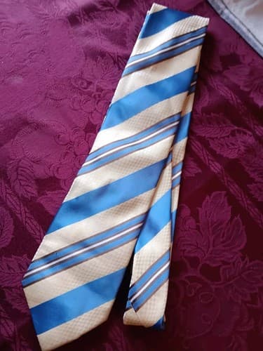 Men's Microfiber Neck tie - Diagonal Strip - Image 1