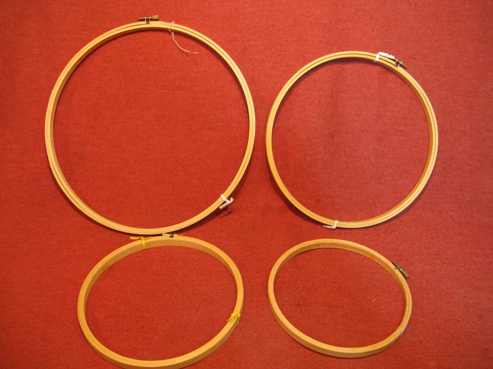 LOT OF 4 - Wood Embroidery Hoop: 4, 6, 8, 10 inch Hoops - Thumbnail 3