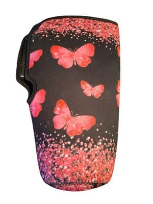Butterfly Print/Shades of Pink Sleeve/Cup Holder Cover 30-32oz - Thumbnail 3
