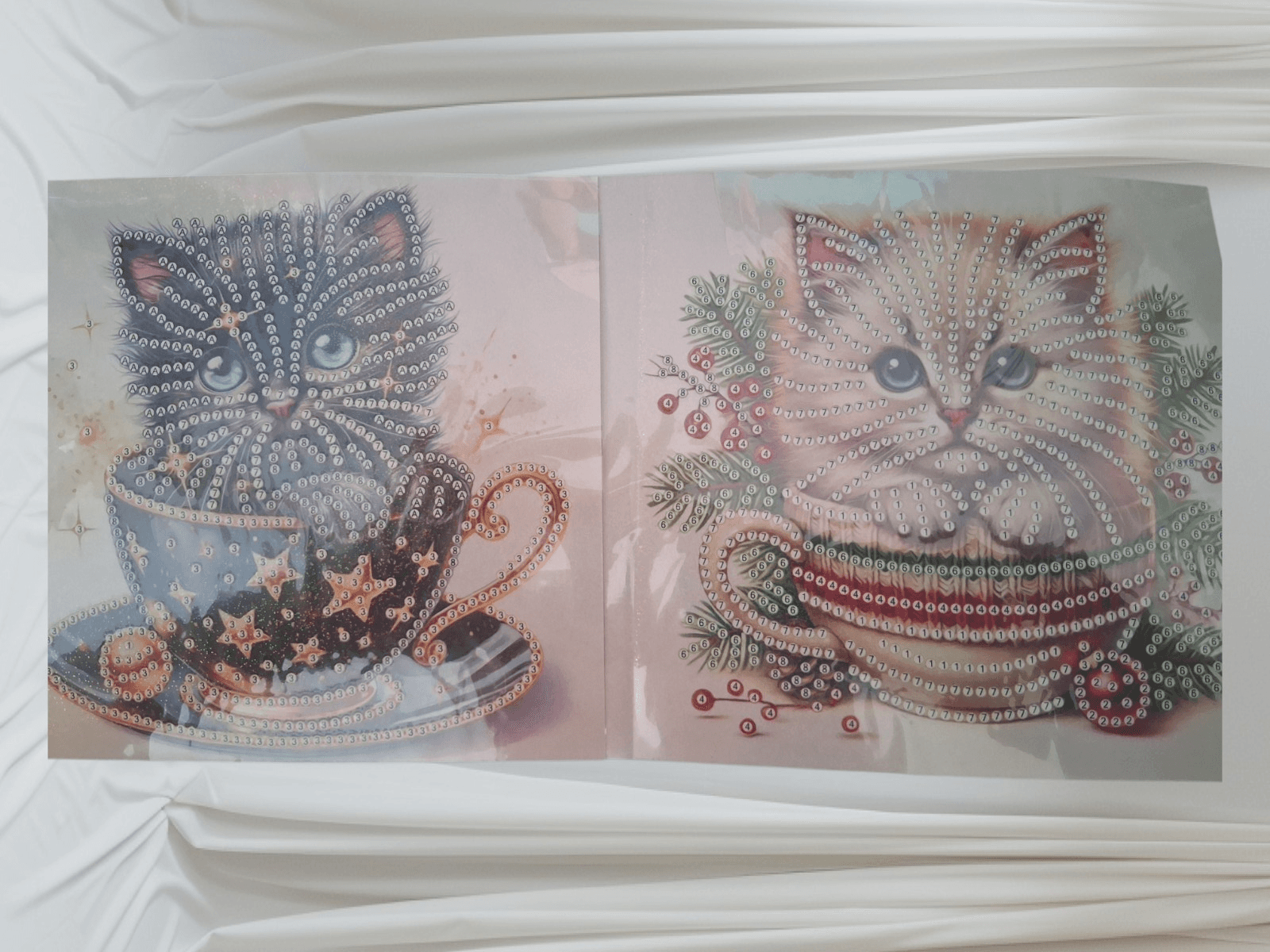 6 pcs Diamond Painting Greeting Cards - Kitties, Kitties, Oh, and did we say.... - Thumbnail 3