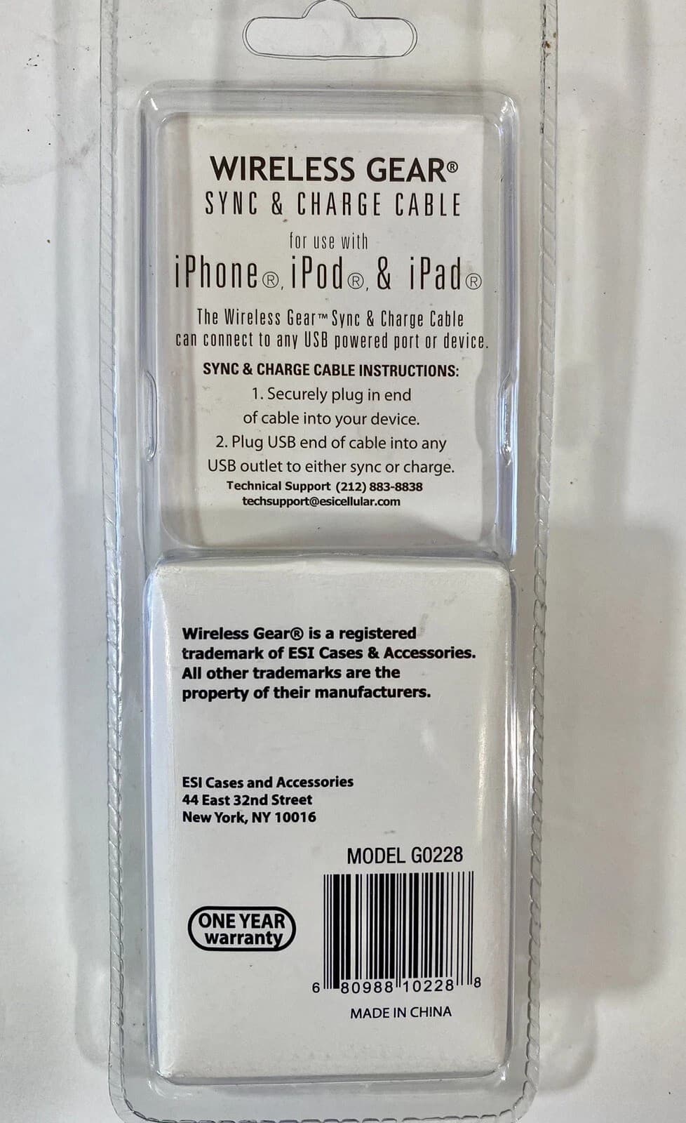 Wireless Gear Sync & Charge Cable for use with iPhone 4,4S, iPod, iPad 10’ Cord - Thumbnail 2