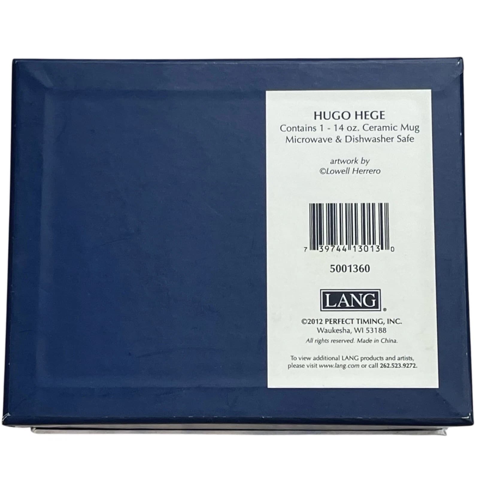 Hugo Hege 14oz Ceramic Mug Box Lowell Herrero Cross Eyed Cat Butterfly Lang 2012 - Thumbnail 8