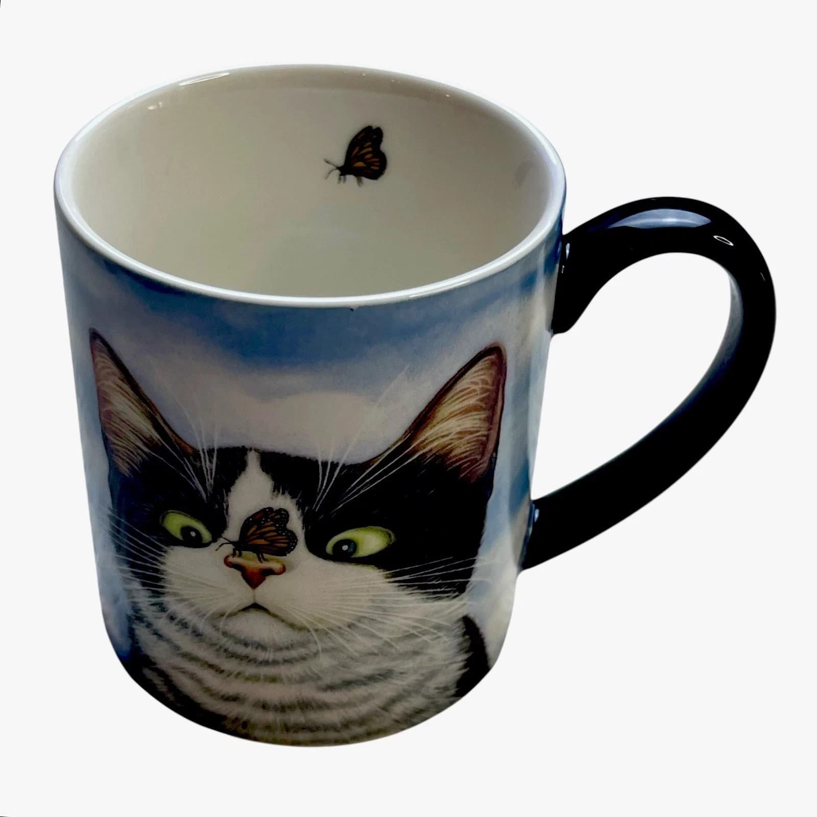 Hugo Hege 14oz Ceramic Mug Box Lowell Herrero Cross Eyed Cat Butterfly Lang 2012 - Thumbnail 5