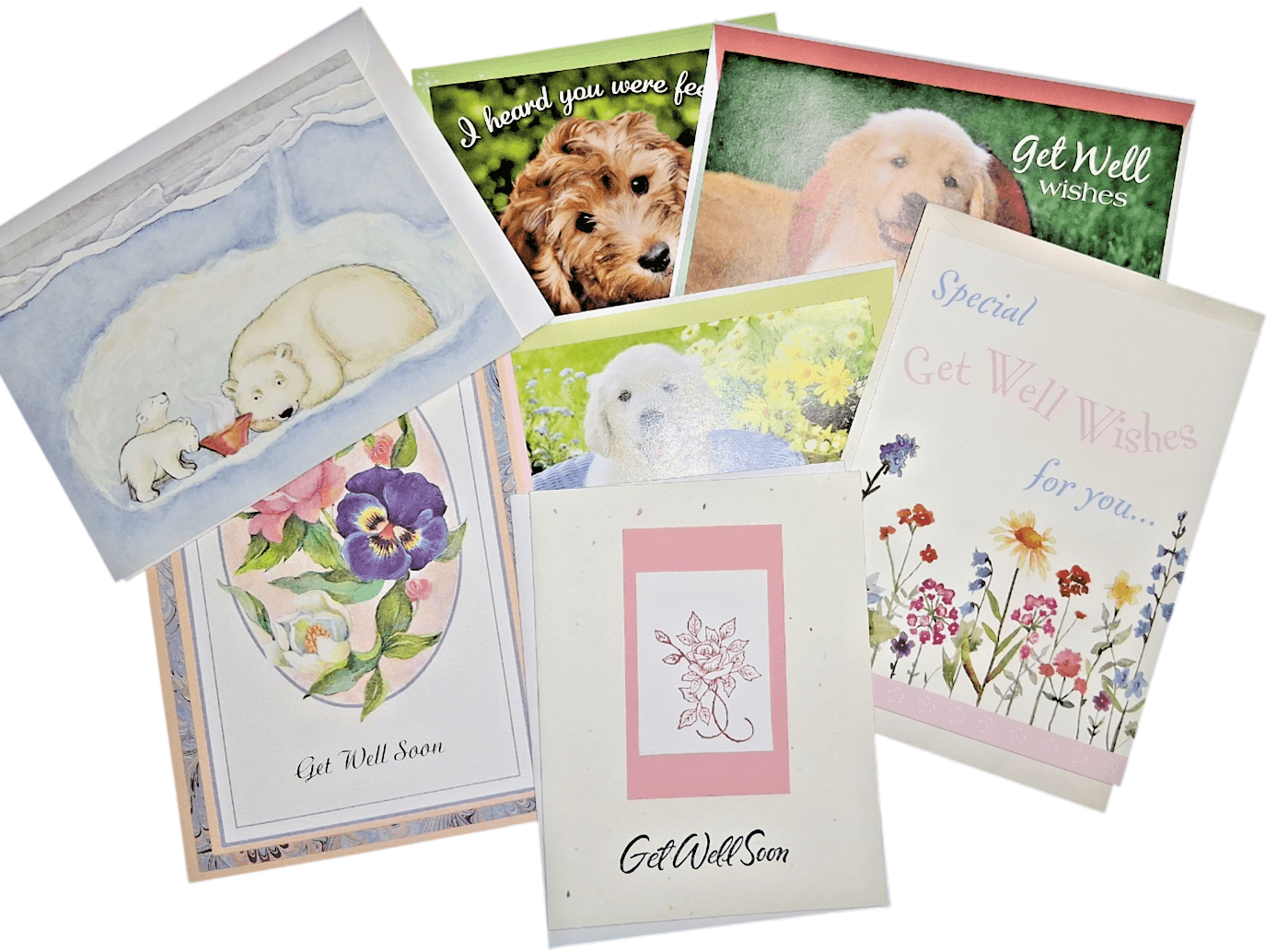 Get Well Lot of 15 Cards with Envelopes New Unused Open Package - Thumbnail 6