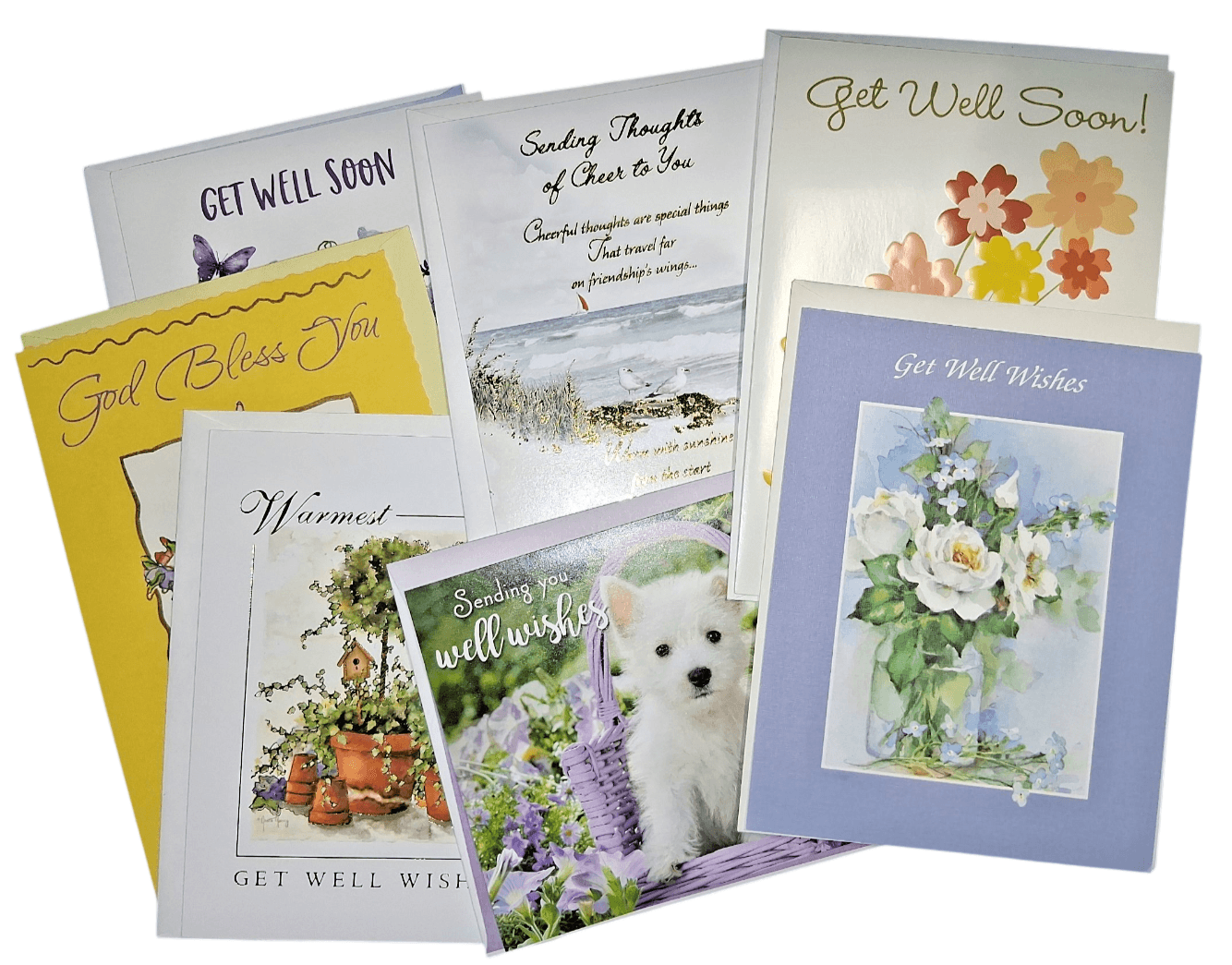 Get Well Lot of 15 Cards with Envelopes New Unused Open Package - Thumbnail 4