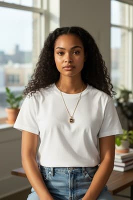 Costume Black Sapphire Necklace & Earring Set - Thumbnail 2