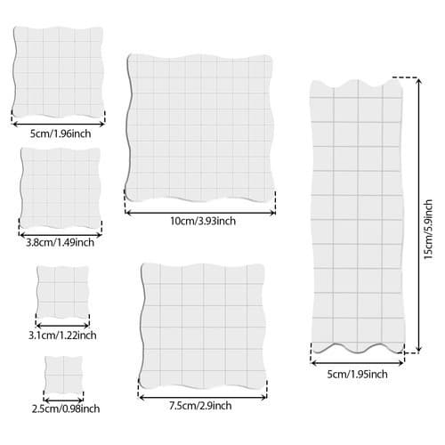 Acrylic Clear Stamping Blocks w/ Grid Lines New - Image 1